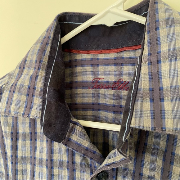 Tasso Elba men’s button down cotton shirt in size medium 15-15” - Picture 6 of 11